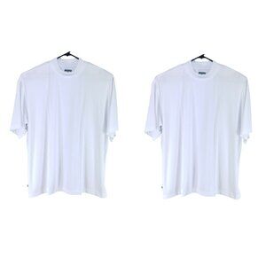 2 Wickid Performance Tempra-Dry Shirt Men's Size 4XL White Short Sleeve